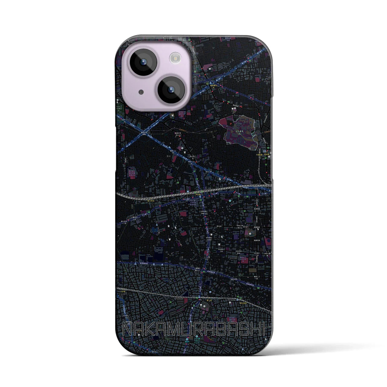 【中村橋(東京都)】地図柄iPhoneケース(バックカバータイプ)