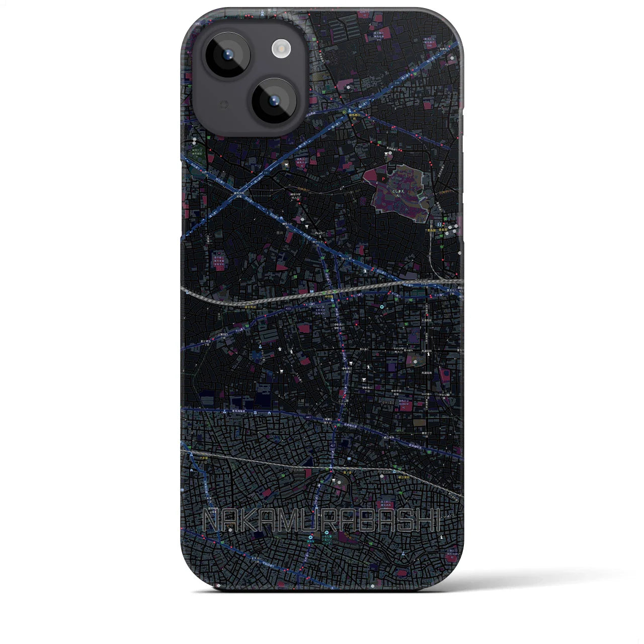 【中村橋(東京都)】地図柄iPhoneケース(バックカバータイプ)