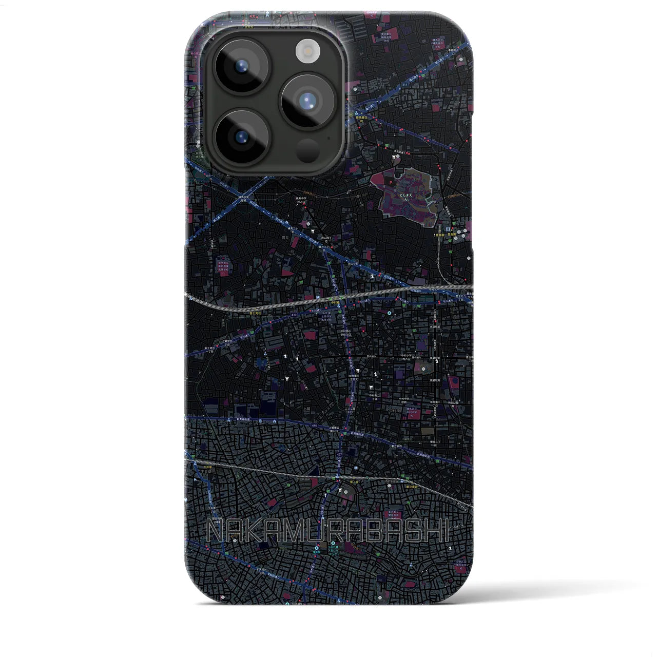 【中村橋(東京都)】地図柄iPhoneケース(バックカバータイプ)