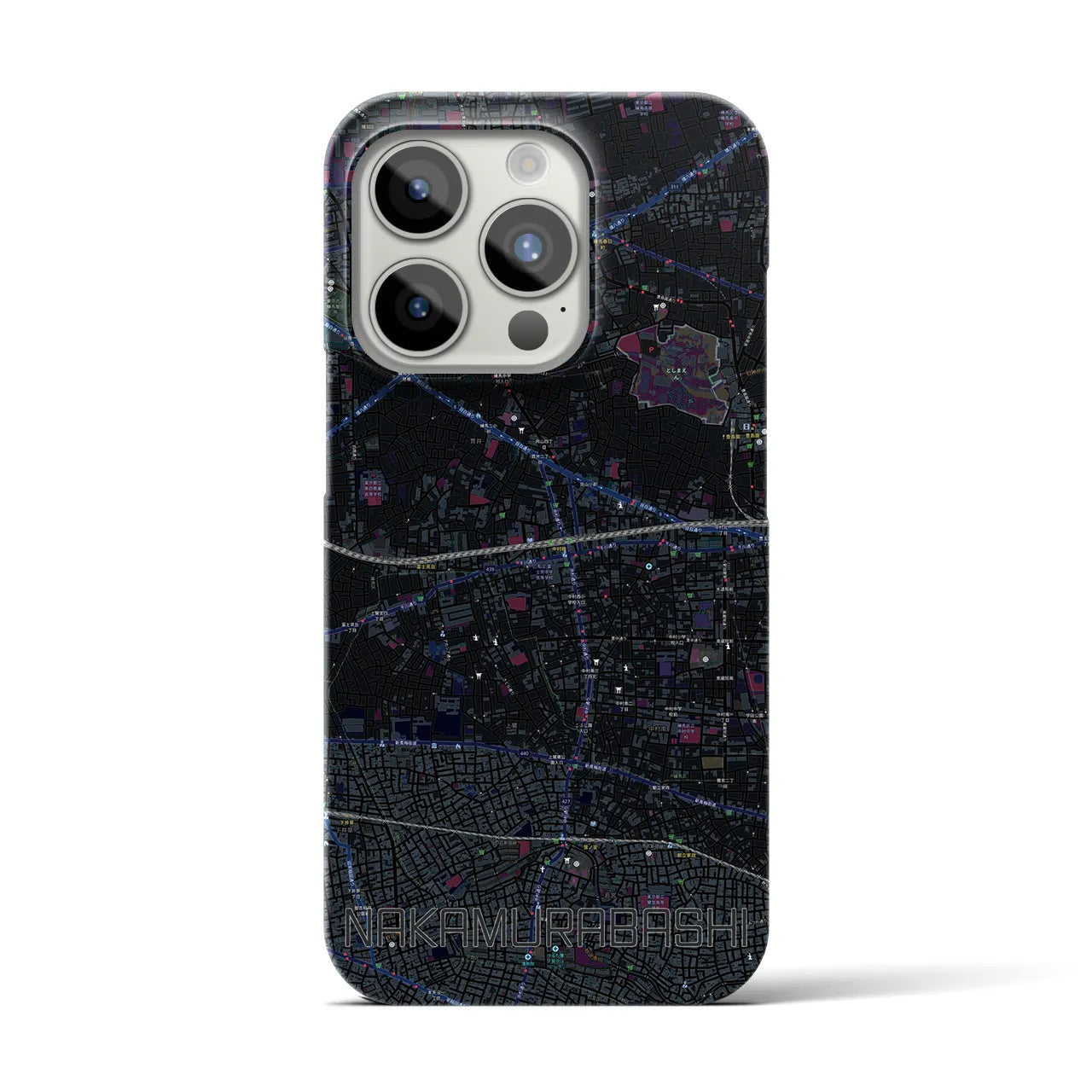 【中村橋(東京都)】地図柄iPhoneケース(バックカバータイプ)