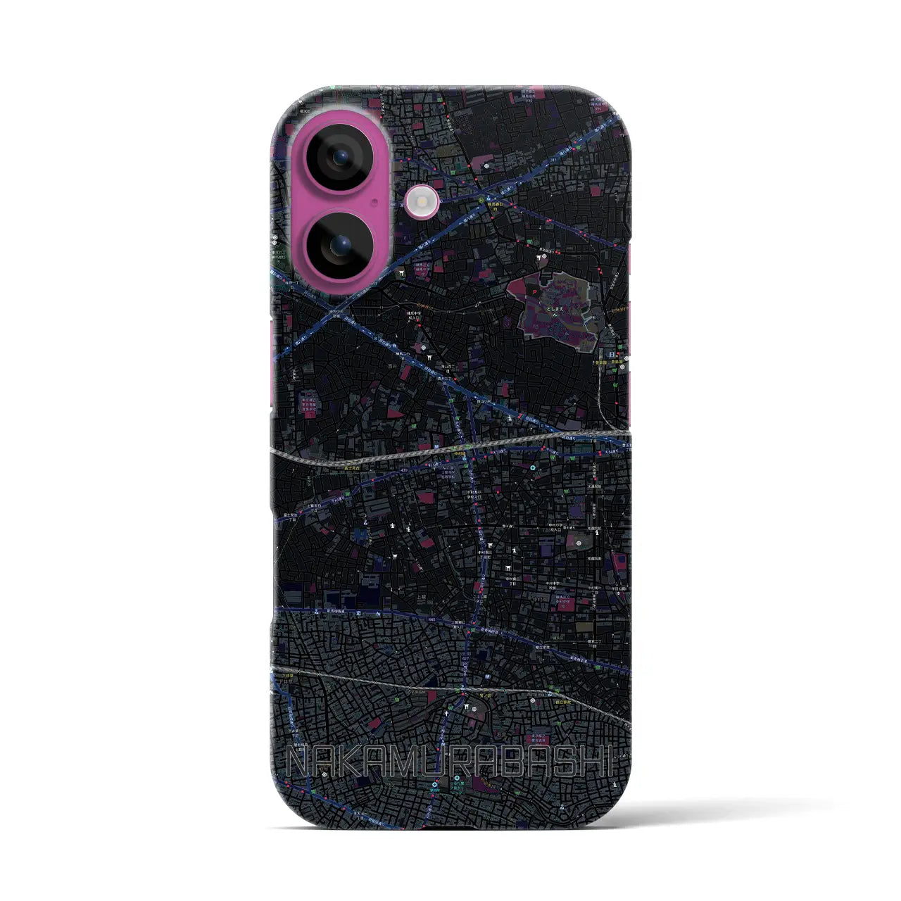 【中村橋(東京都)】地図柄iPhoneケース(バックカバータイプ)