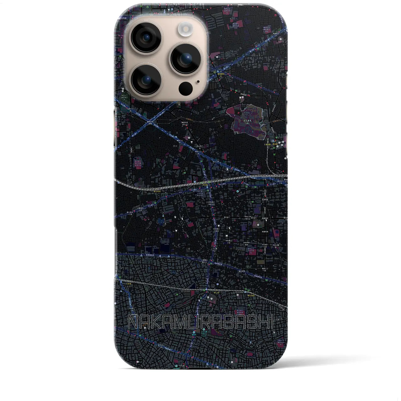 【中村橋(東京都)】地図柄iPhoneケース(バックカバータイプ)