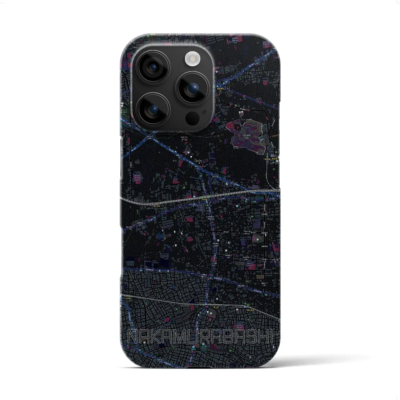 【中村橋(東京都)】地図柄iPhoneケース(バックカバータイプ)