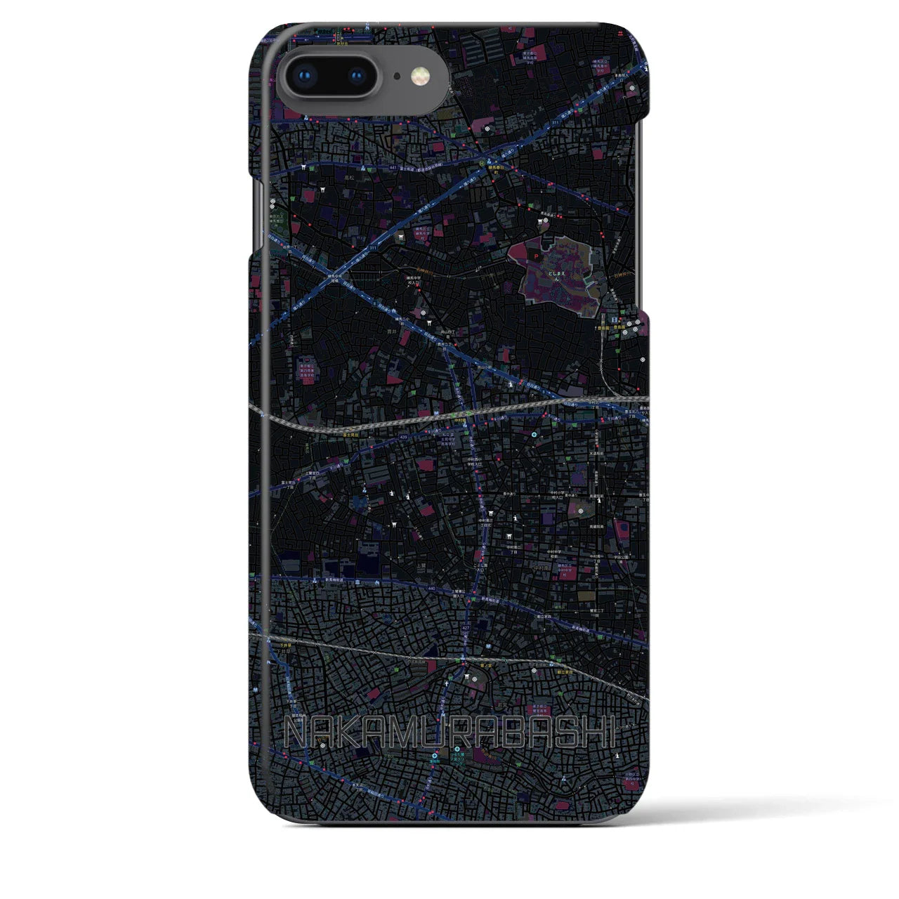 【中村橋(東京都)】地図柄iPhoneケース(バックカバータイプ)