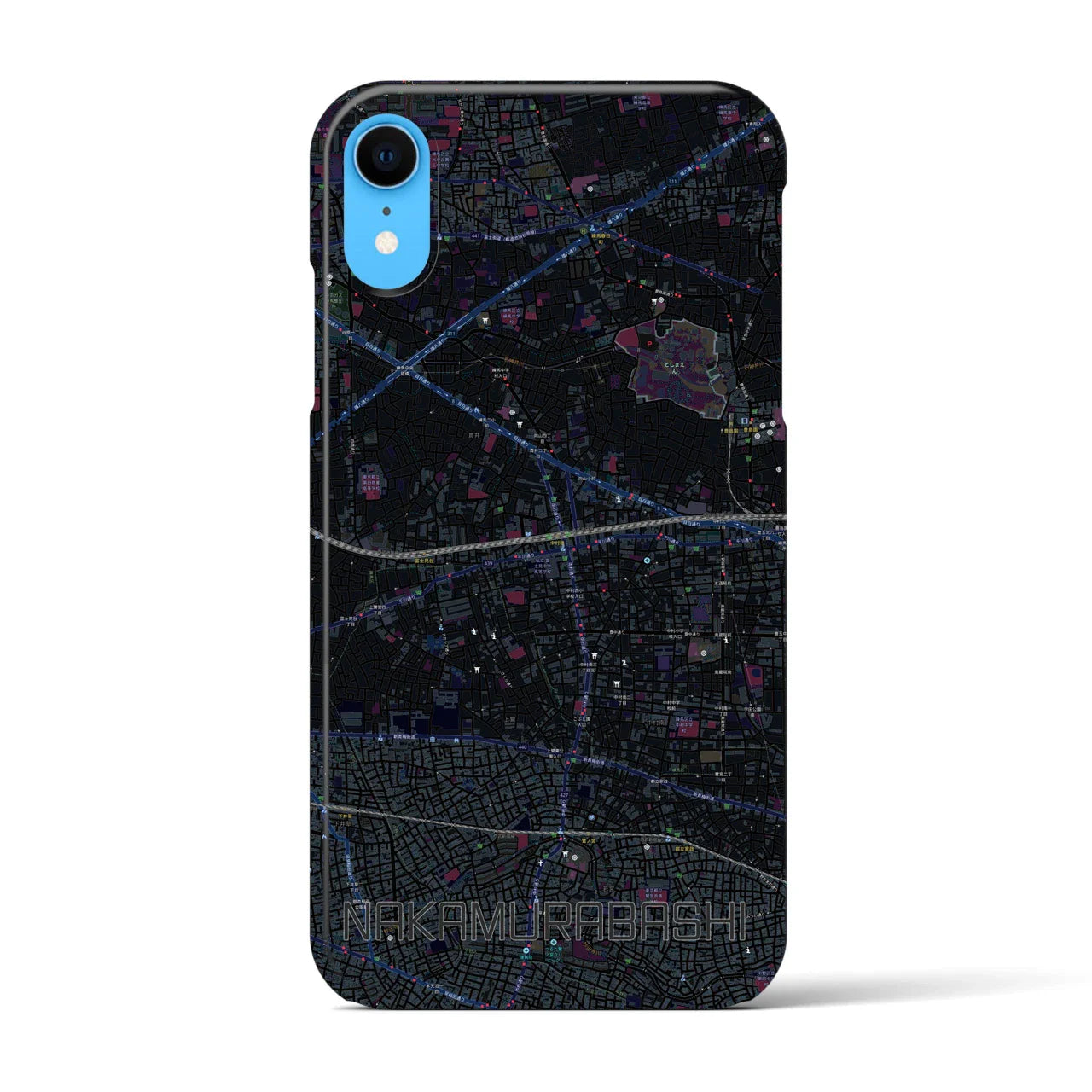 【中村橋(東京都)】地図柄iPhoneケース(バックカバータイプ)