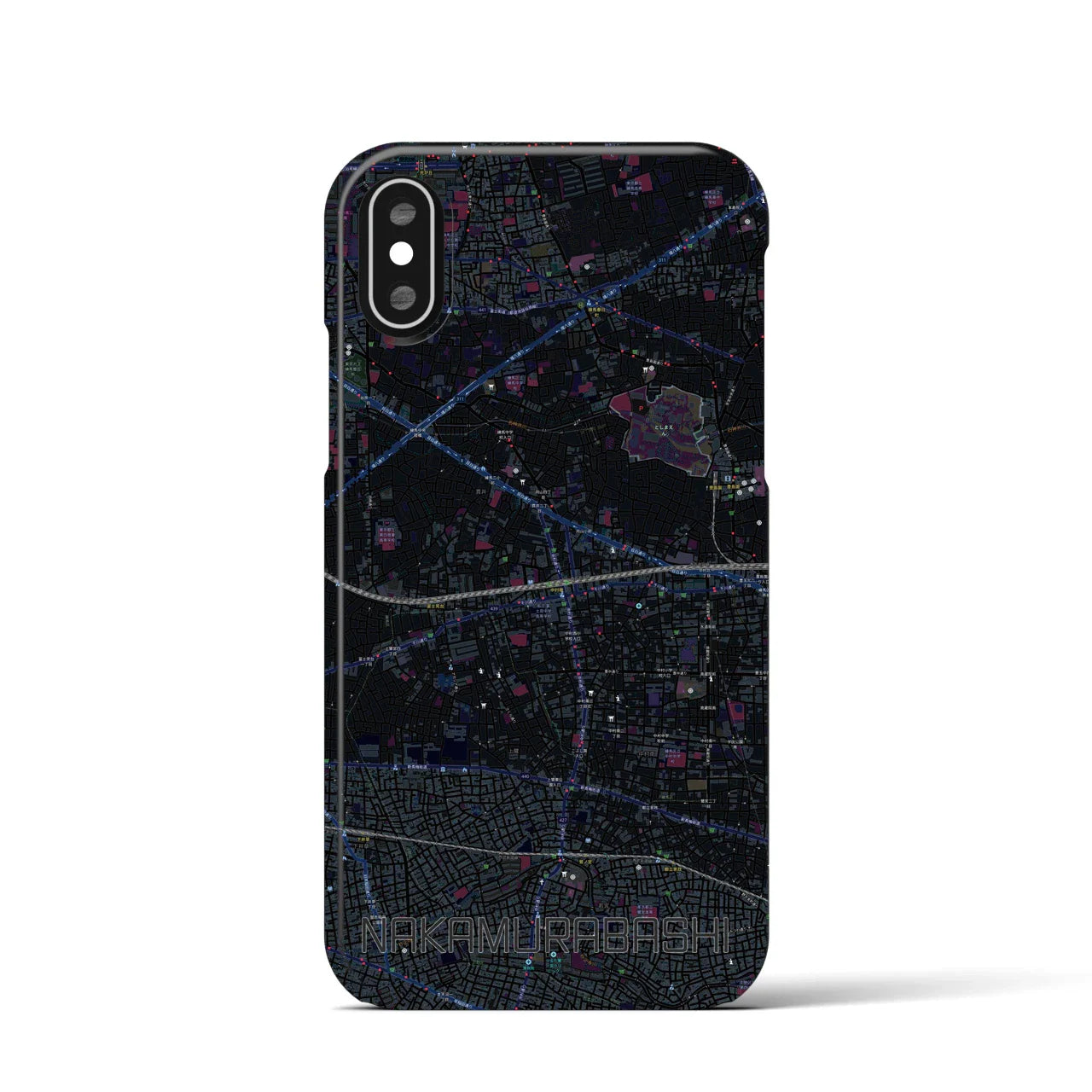 【中村橋(東京都)】地図柄iPhoneケース(バックカバータイプ)