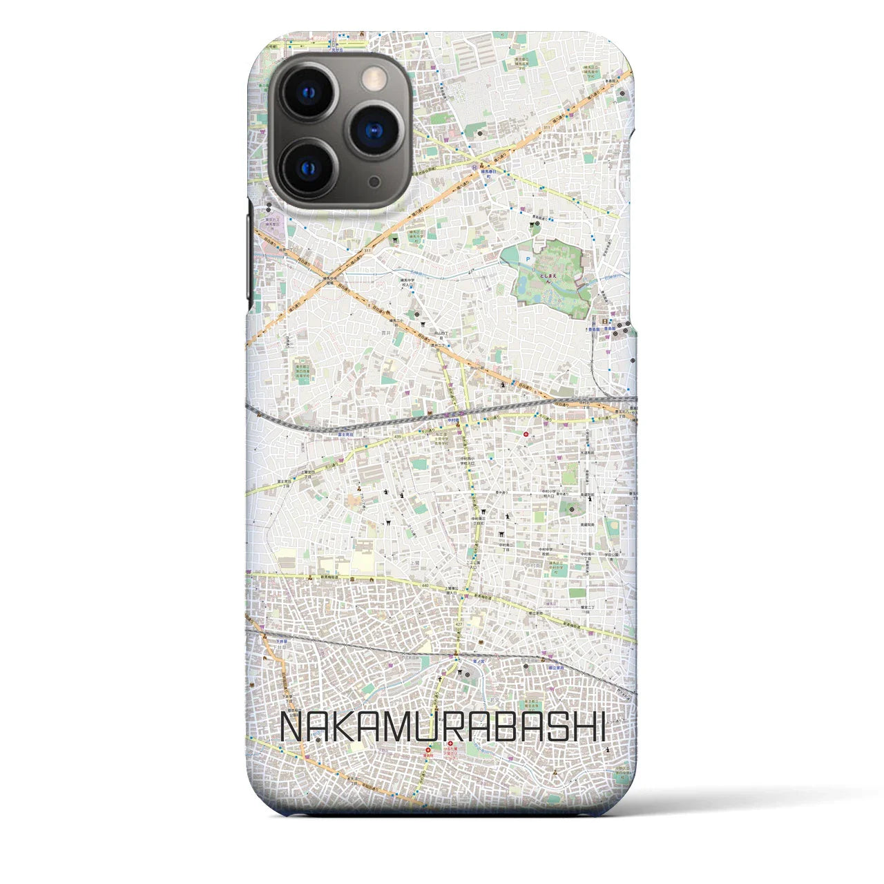 【中村橋(東京都)】地図柄iPhoneケース(バックカバータイプ)