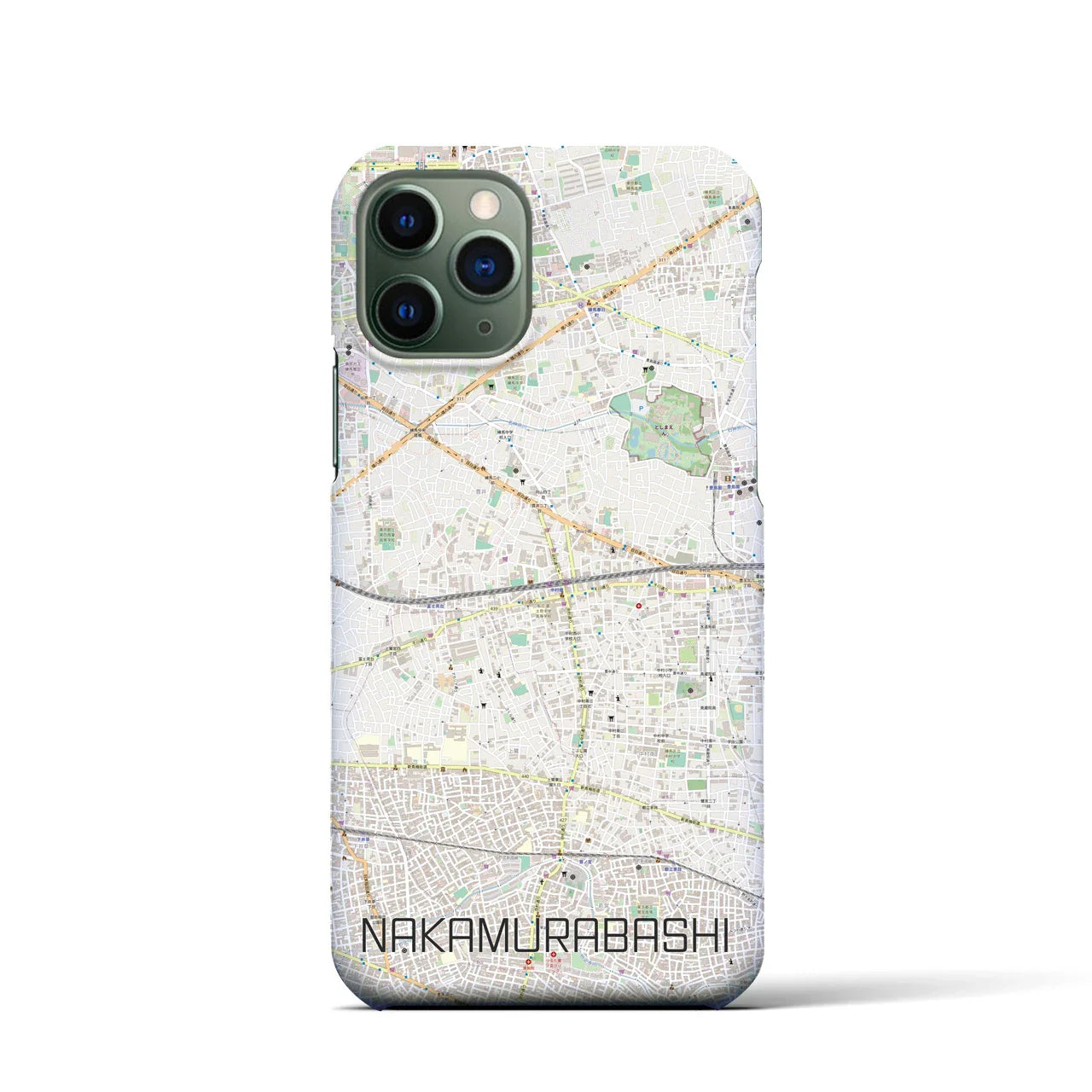 【中村橋(東京都)】地図柄iPhoneケース(バックカバータイプ)