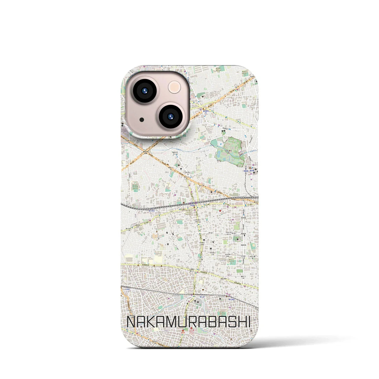 【中村橋(東京都)】地図柄iPhoneケース(バックカバータイプ)
