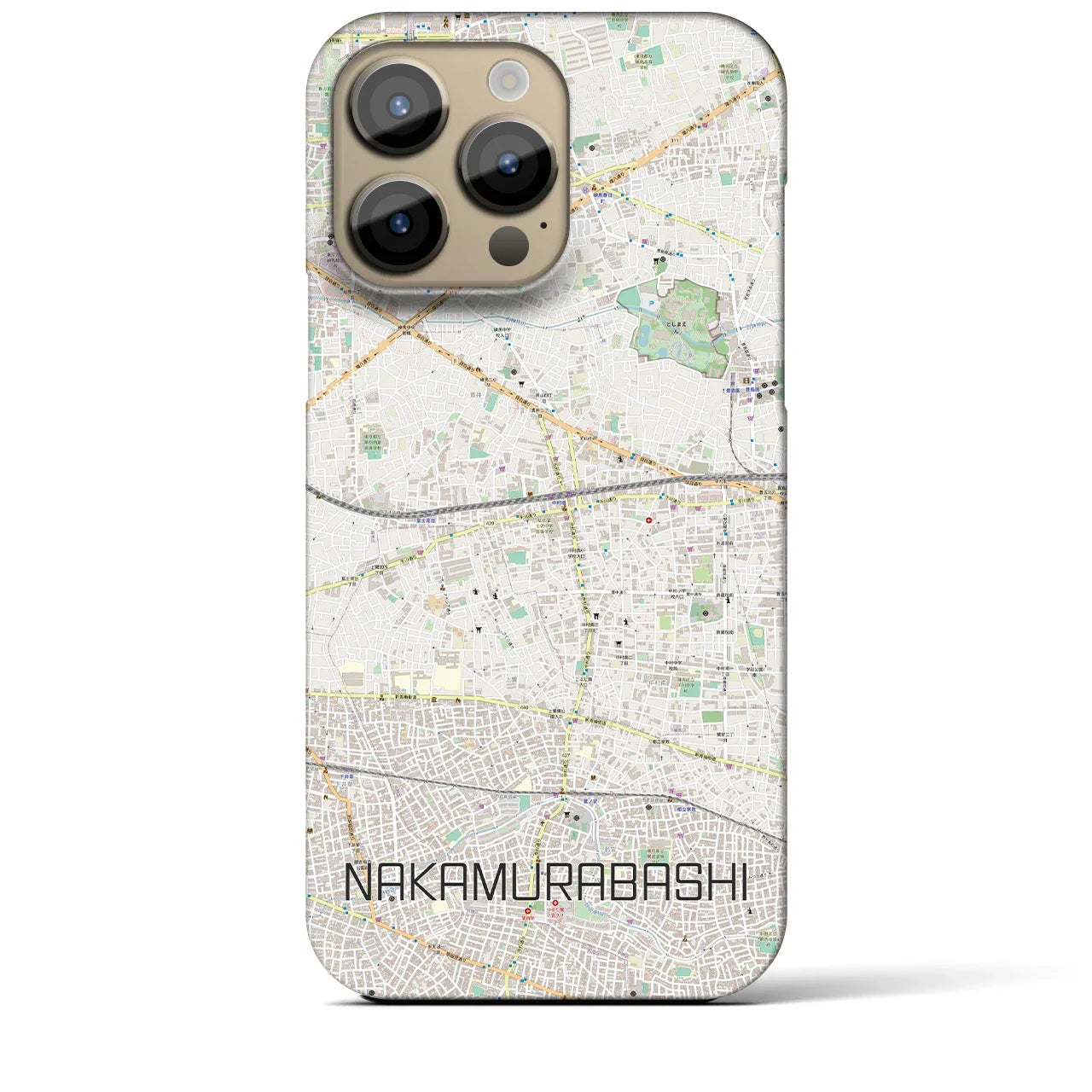 【中村橋(東京都)】地図柄iPhoneケース(バックカバータイプ)