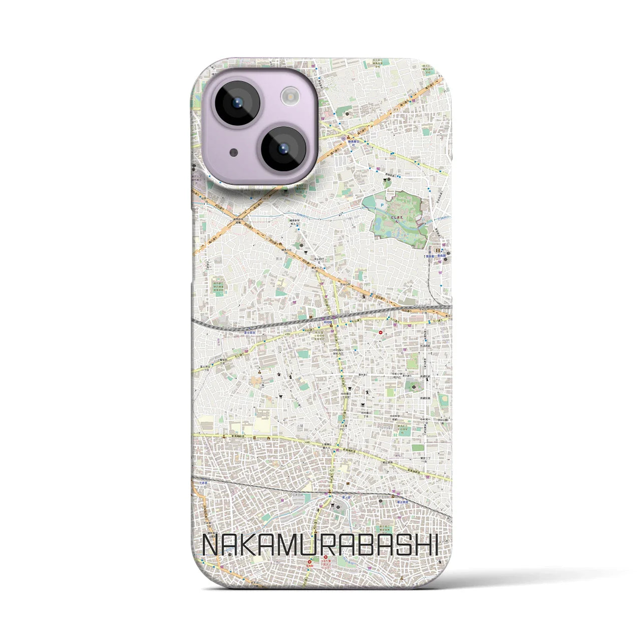 【中村橋(東京都)】地図柄iPhoneケース(バックカバータイプ)