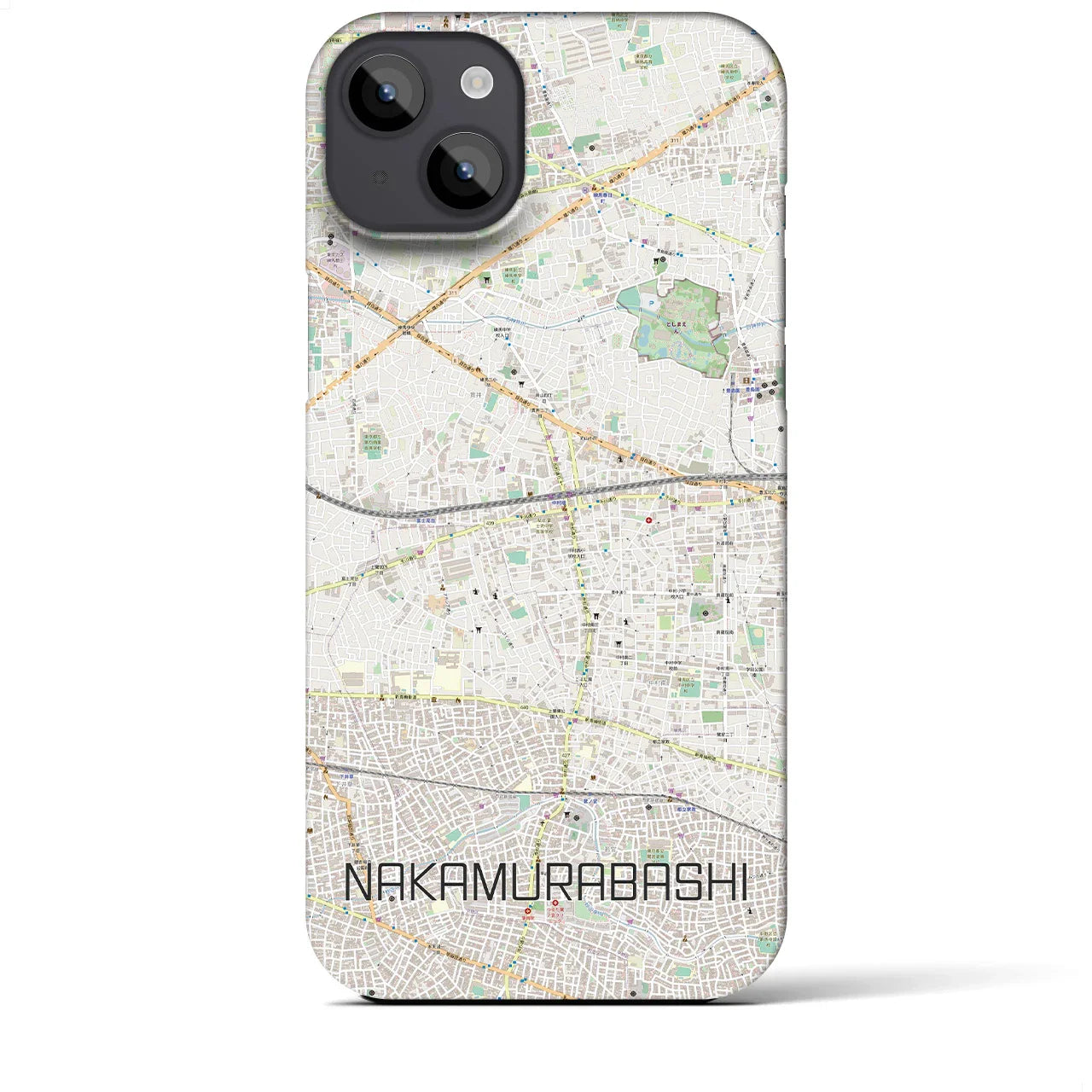【中村橋(東京都)】地図柄iPhoneケース(バックカバータイプ)