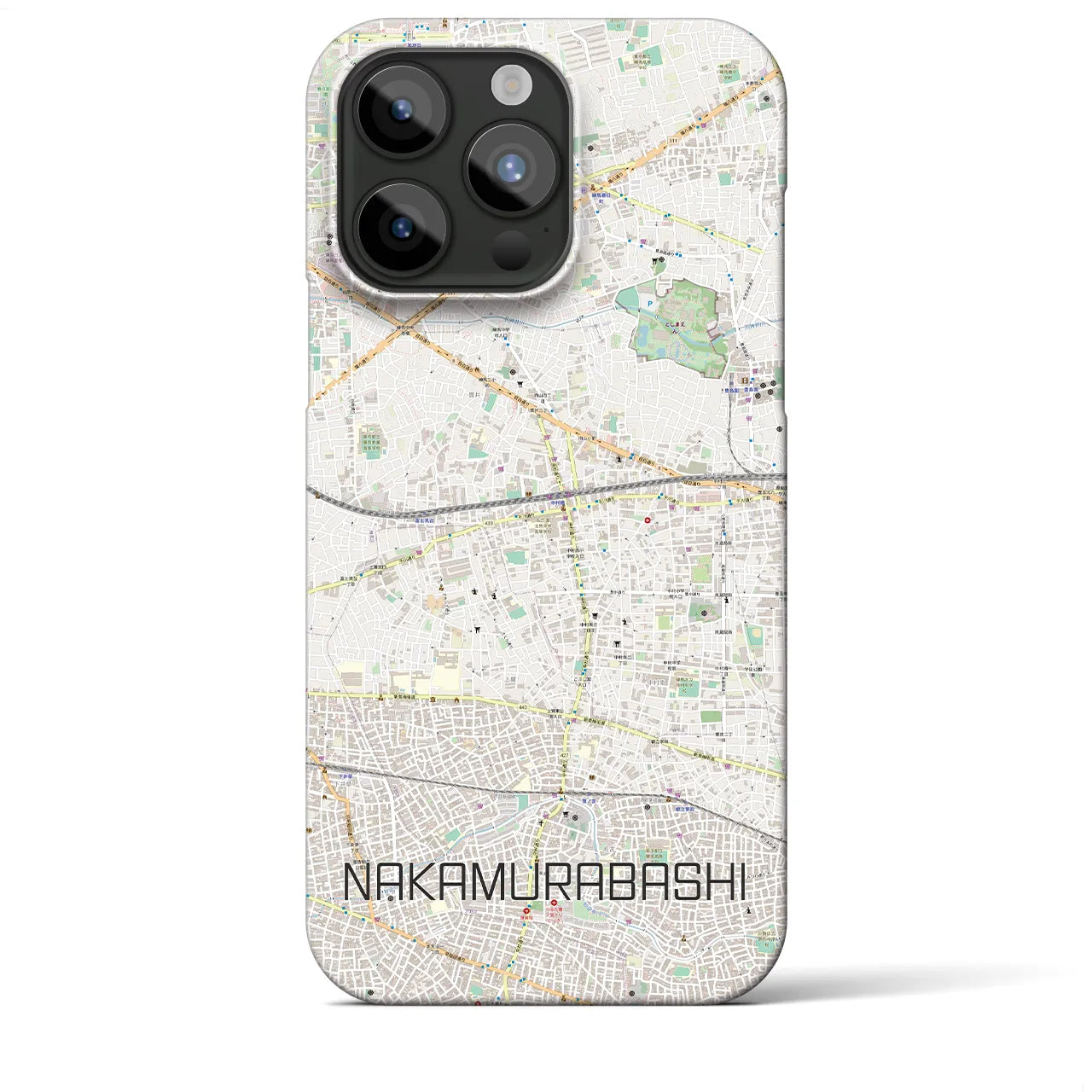 【中村橋(東京都)】地図柄iPhoneケース(バックカバータイプ)