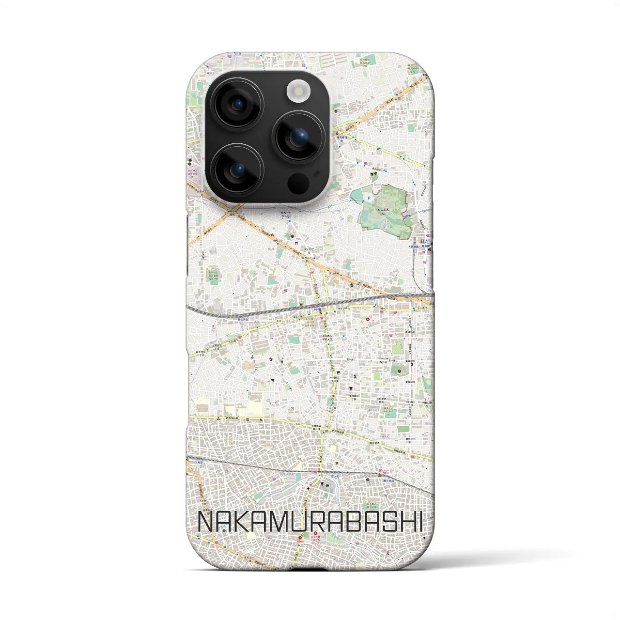 【中村橋(東京都)】地図柄iPhoneケース(バックカバータイプ)
