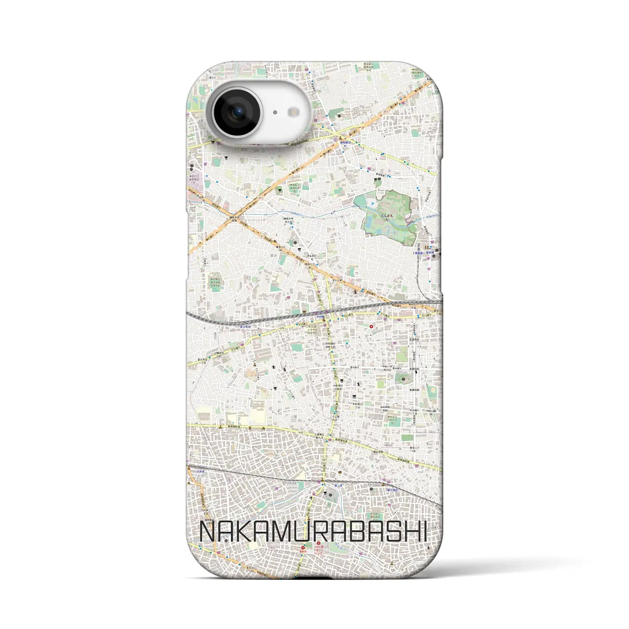 【中村橋(東京都)】地図柄iPhoneケース(バックカバータイプ)