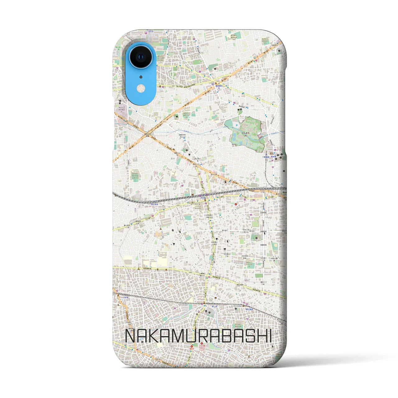 【中村橋(東京都)】地図柄iPhoneケース(バックカバータイプ)