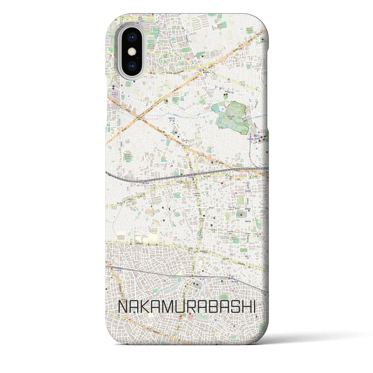 【中村橋(東京都)】地図柄iPhoneケース(バックカバータイプ)
