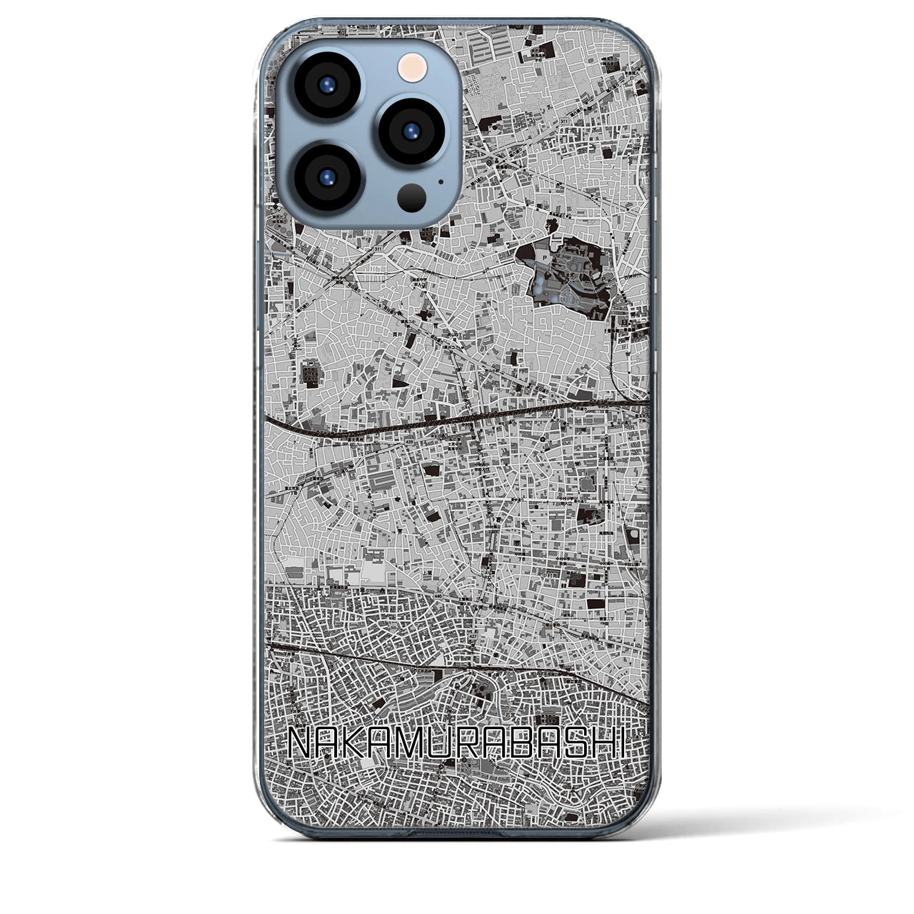 【中村橋(東京都)】地図柄iPhoneケース(クリアタイプ)