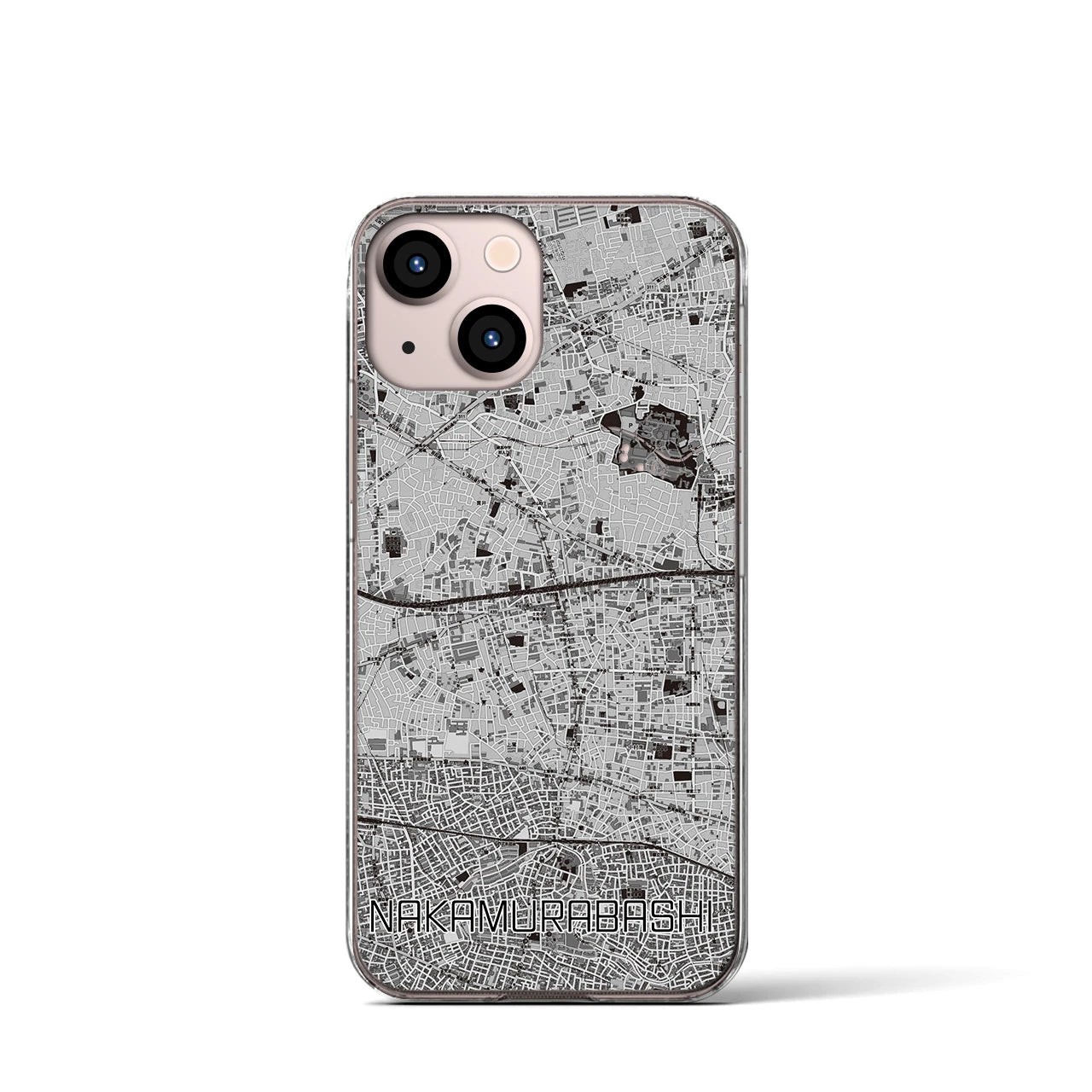 【中村橋(東京都)】地図柄iPhoneケース(クリアタイプ)