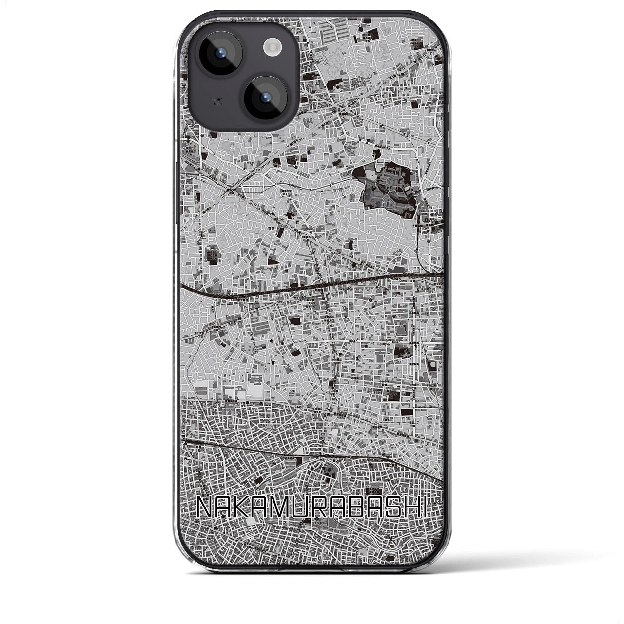 【中村橋(東京都)】地図柄iPhoneケース(クリアタイプ)