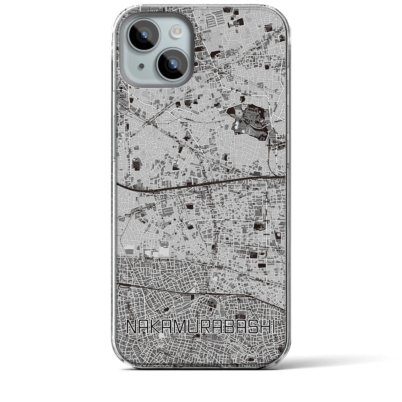 【中村橋(東京都)】地図柄iPhoneケース(クリアタイプ)