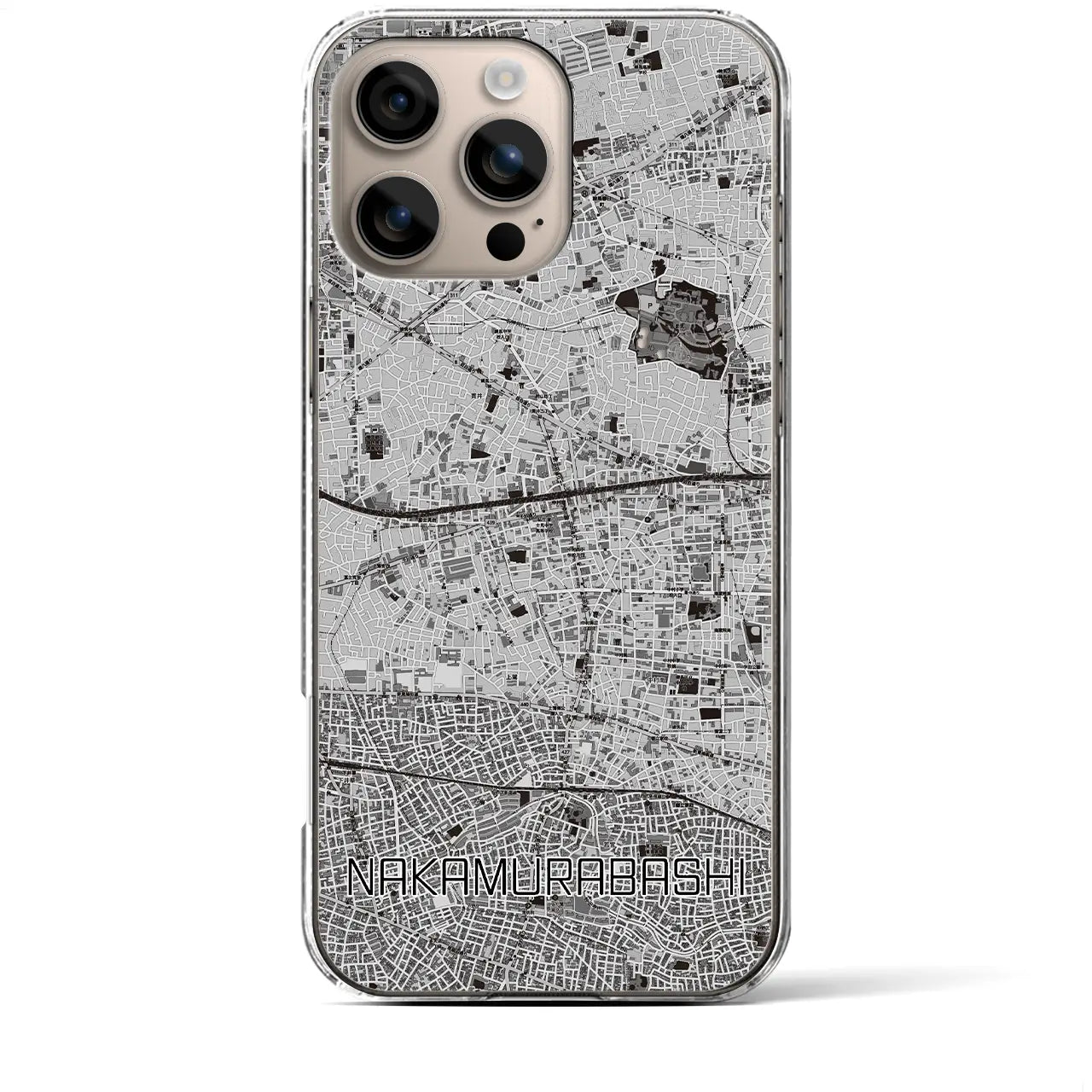 【中村橋(東京都)】地図柄iPhoneケース(クリアタイプ)