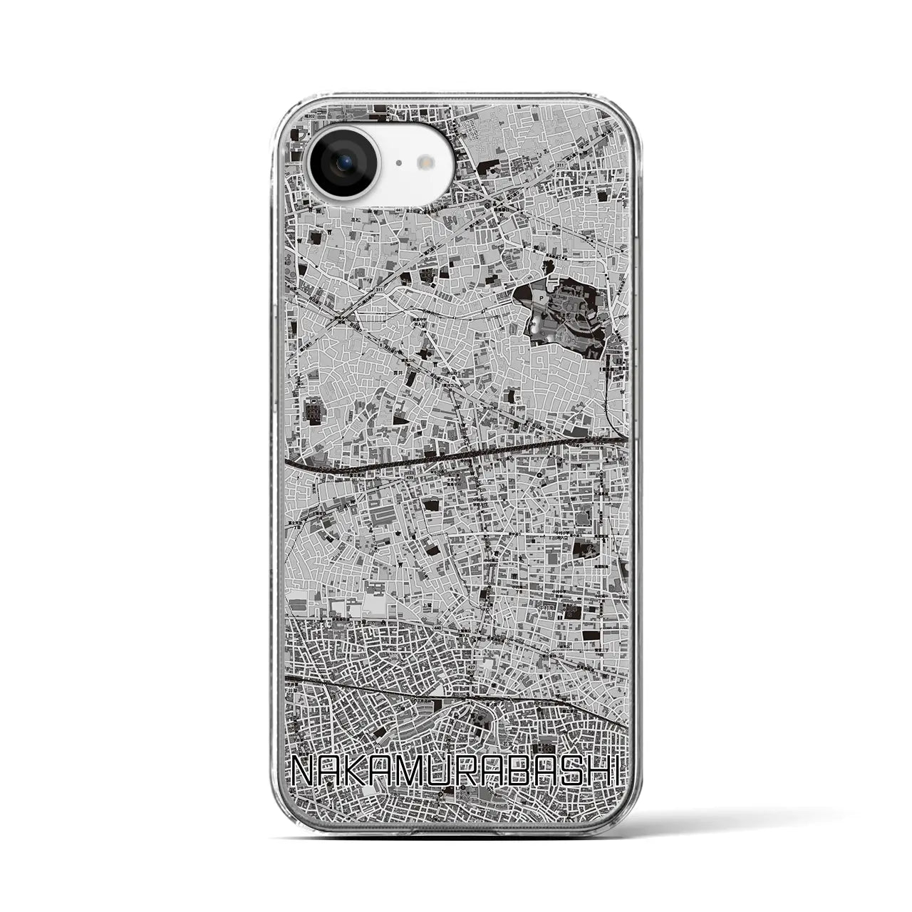 【中村橋(東京都)】地図柄iPhoneケース(クリアタイプ)