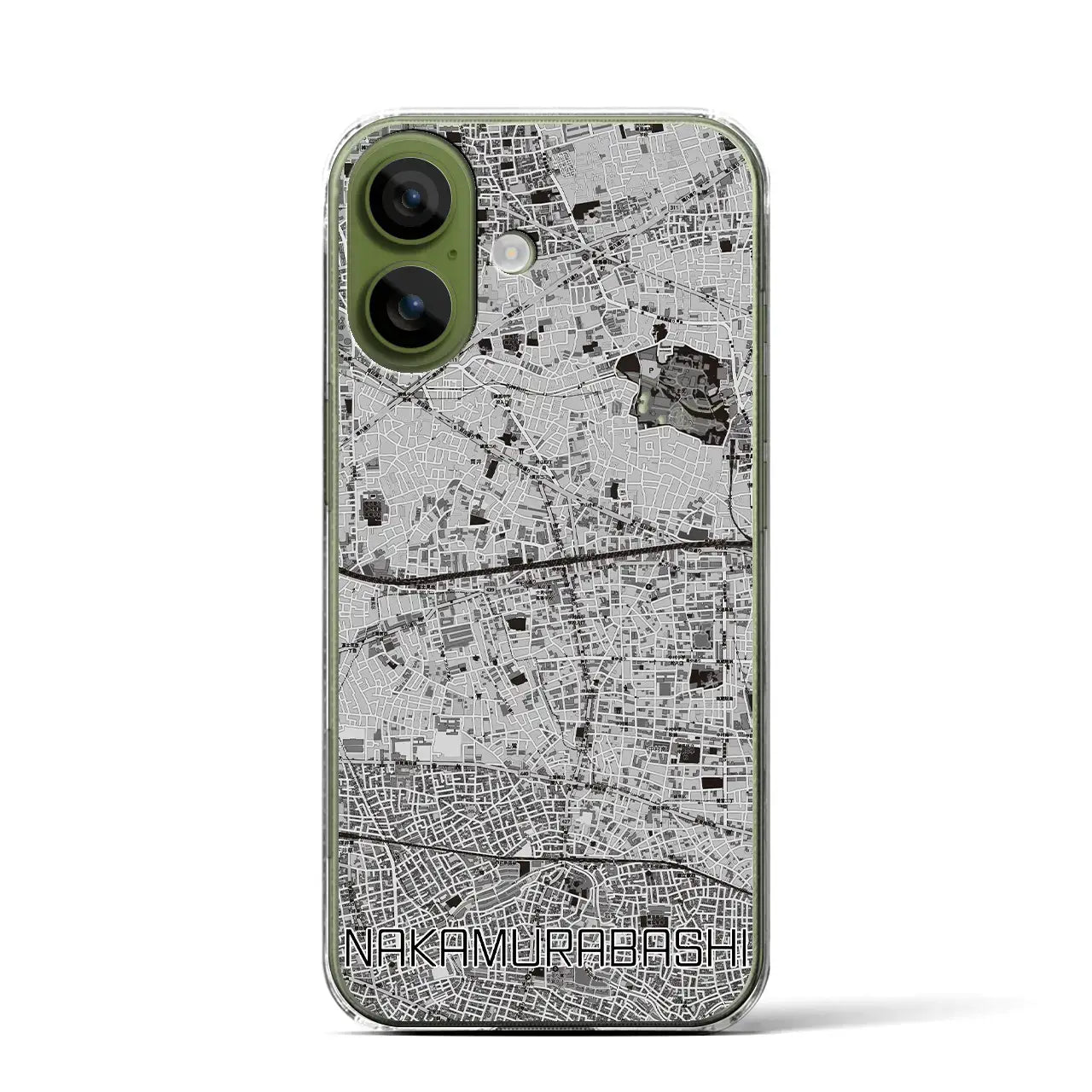 【中村橋(東京都)】地図柄iPhoneケース(クリアタイプ)