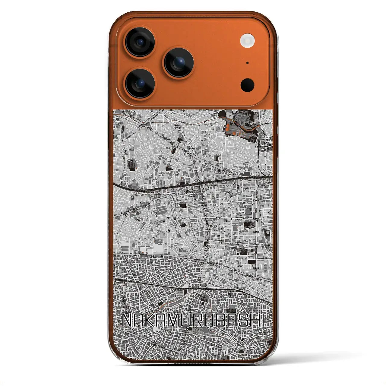 【中村橋(東京都)】地図柄iPhoneケース(クリアタイプ)