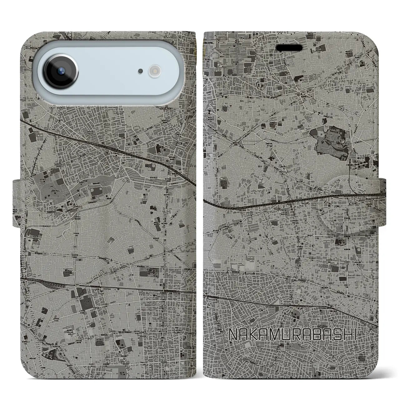 【中村橋(東京都)】地図柄iPhoneケース(手帳タイプ)