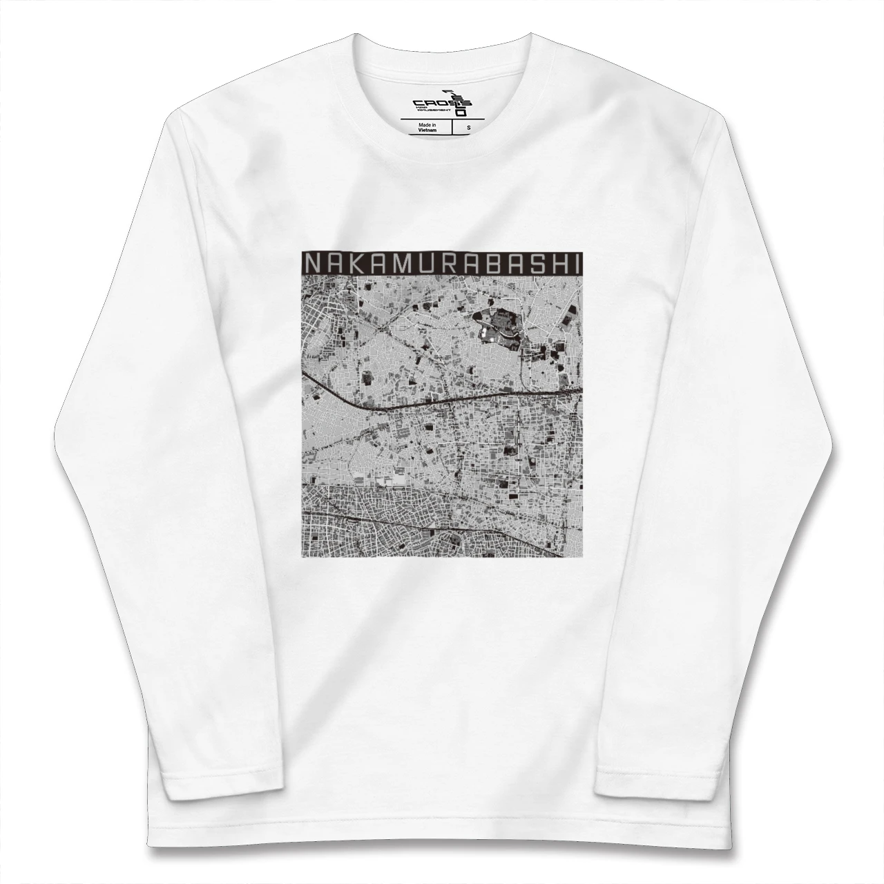 【中村橋(東京都)】地図柄ロングスリーブTシャツ