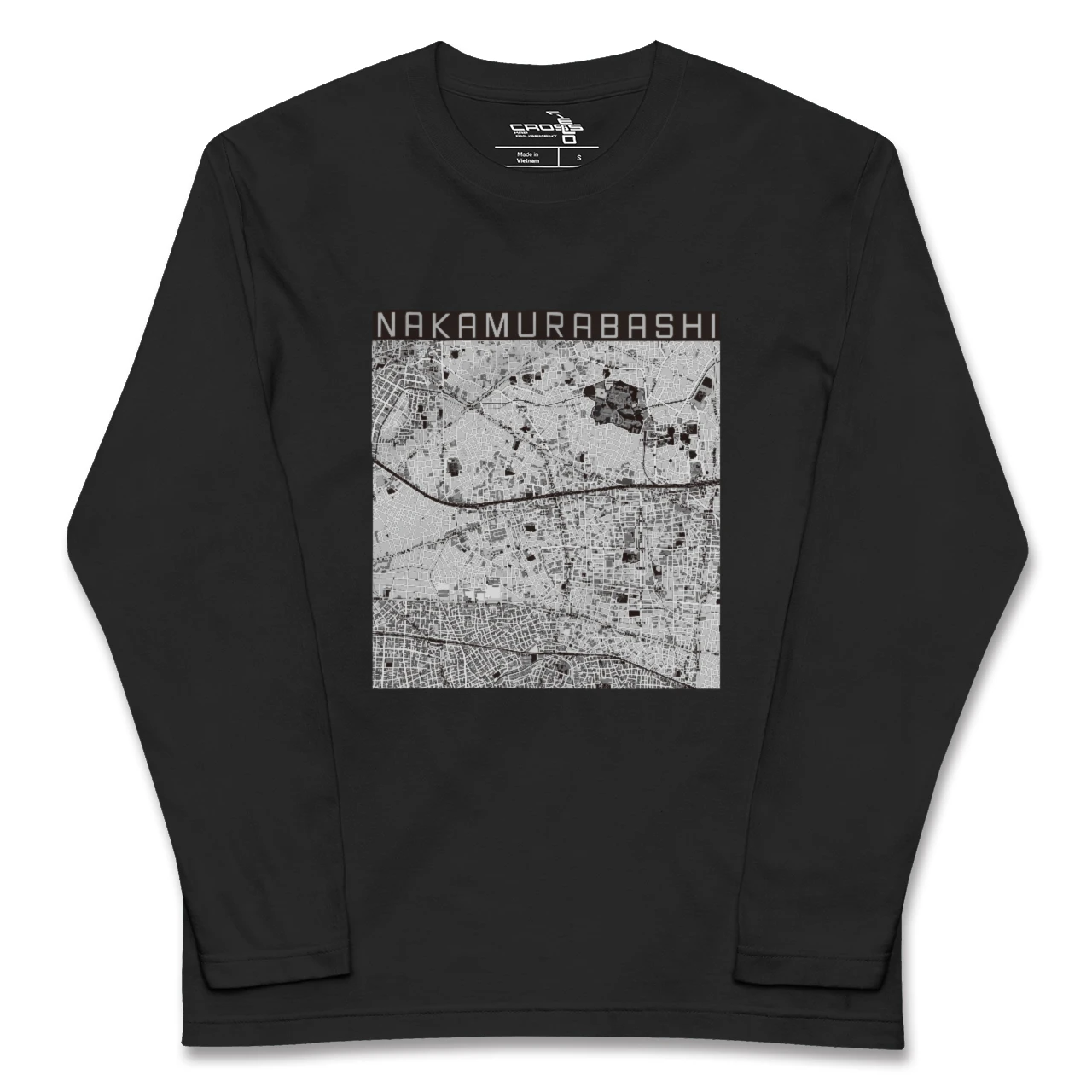 【中村橋(東京都)】地図柄ロングスリーブTシャツ