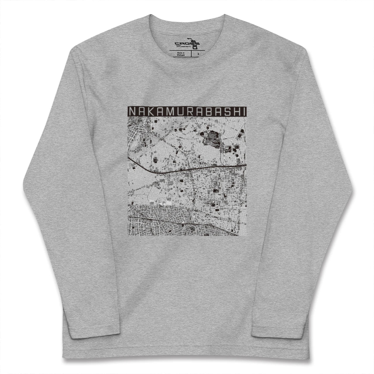 【中村橋(東京都)】地図柄ロングスリーブTシャツ