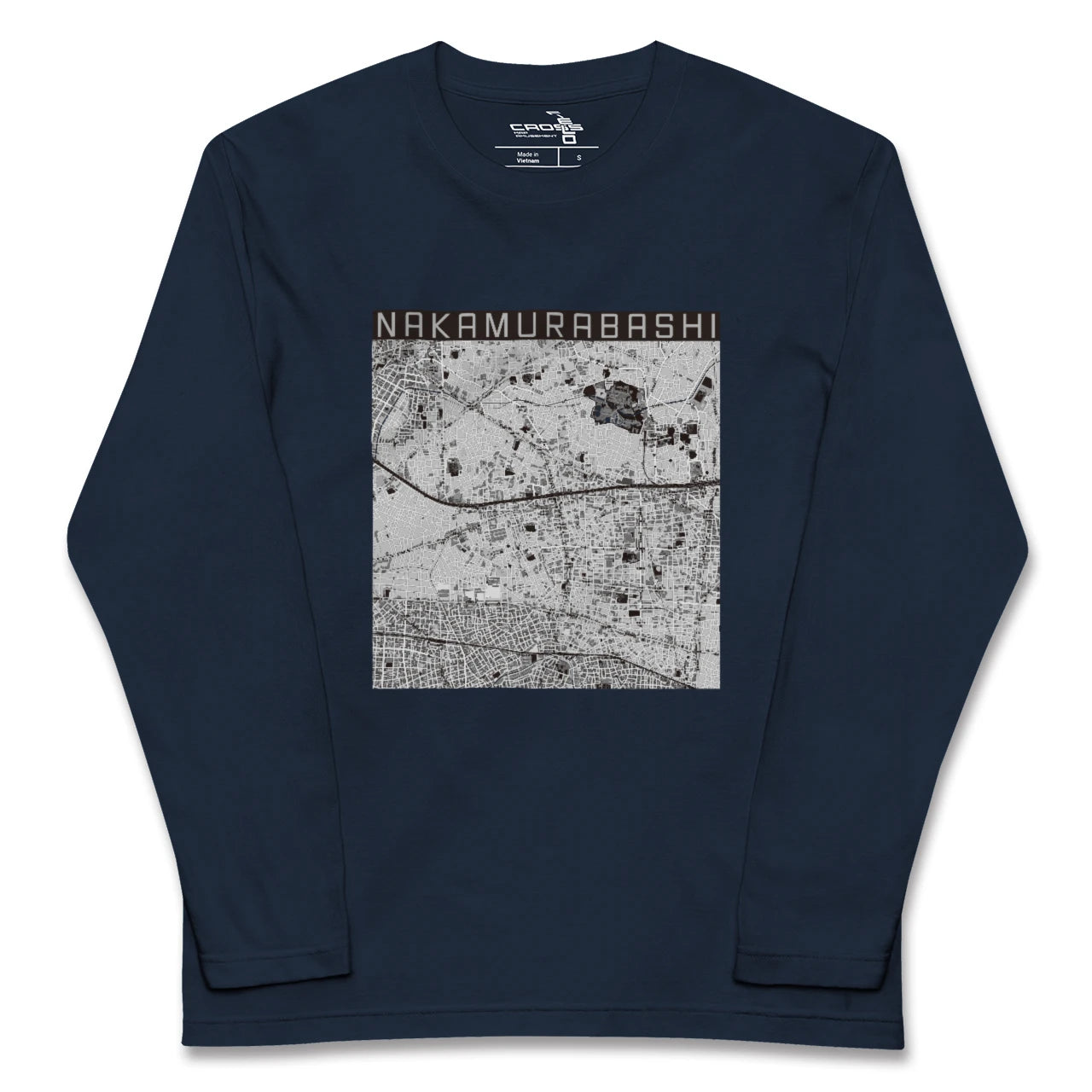 【中村橋(東京都)】地図柄ロングスリーブTシャツ