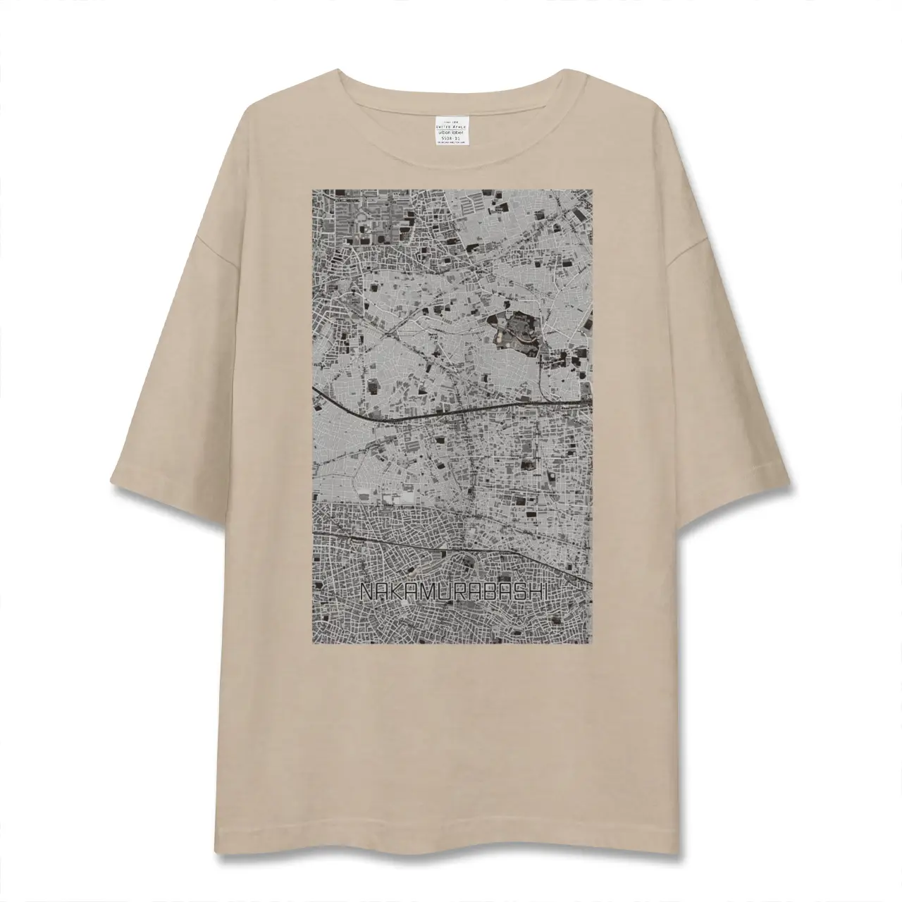 【中村橋(東京都)】地図柄ビッグシルエットTシャツ
