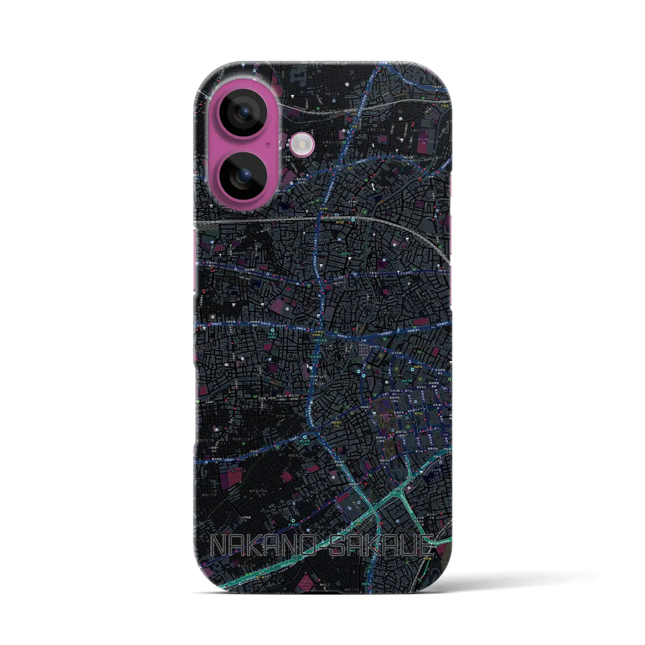 【中野坂上(東京都)】地図柄iPhoneケース(バックカバータイプ)