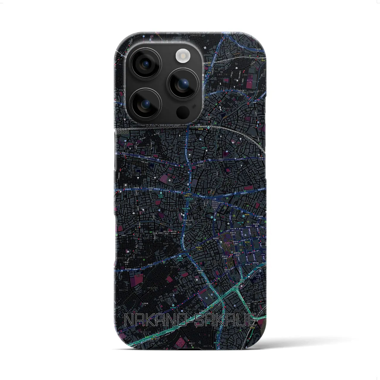 【中野坂上(東京都)】地図柄iPhoneケース(バックカバータイプ)