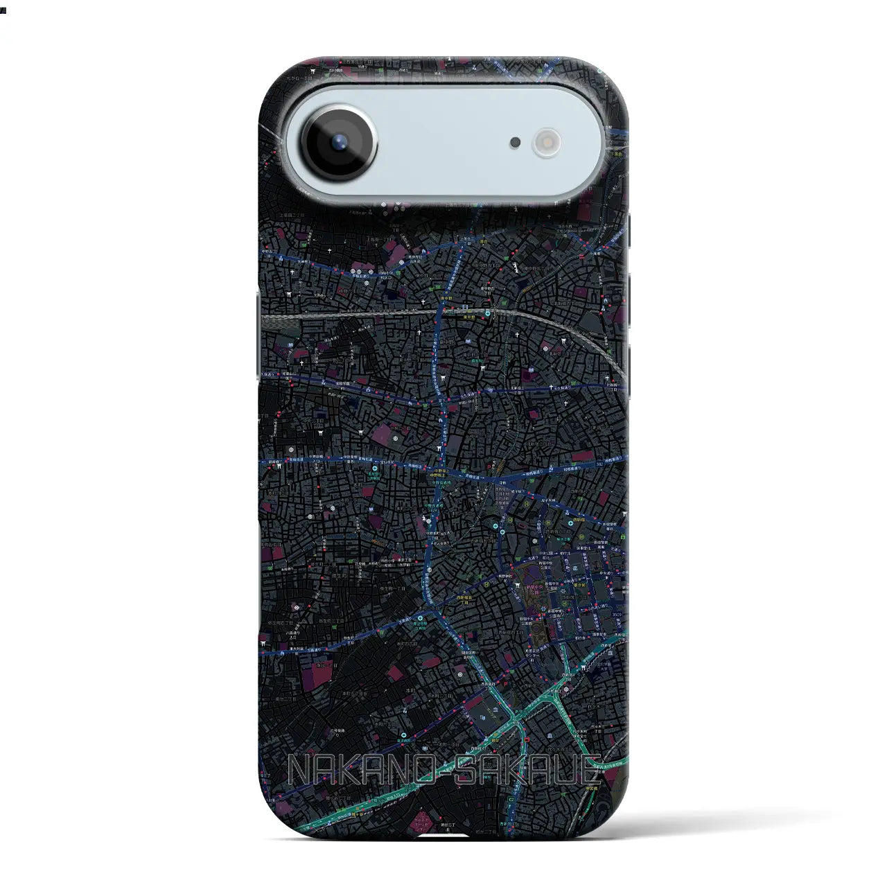 【中野坂上(東京都)】地図柄iPhoneケース(バックカバータイプ)