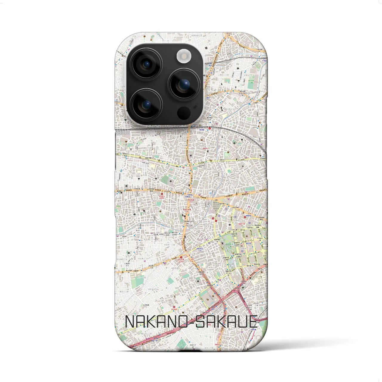 【中野坂上(東京都)】地図柄iPhoneケース(バックカバータイプ)