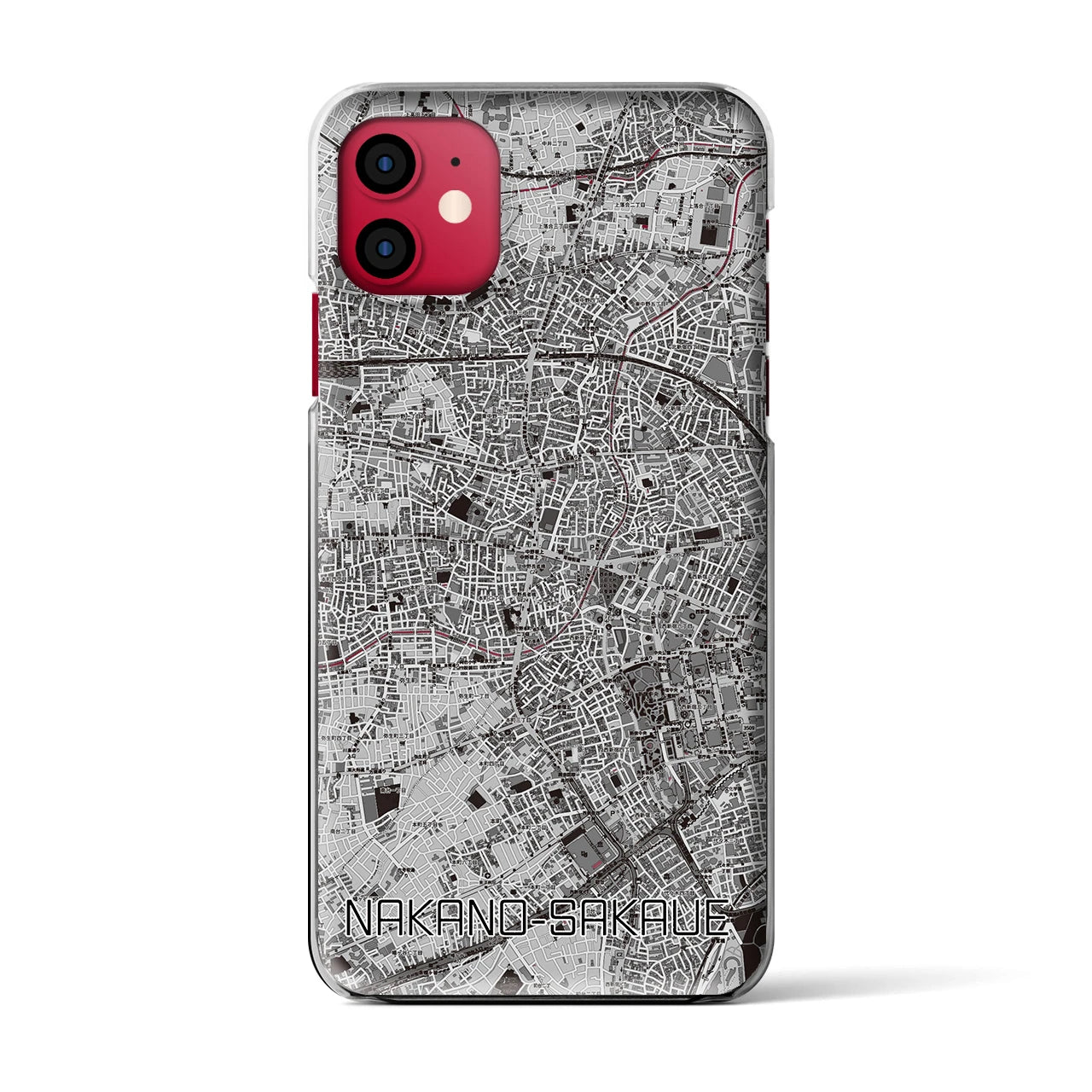 【中野坂上(東京都)】地図柄iPhoneケース(クリアタイプ)