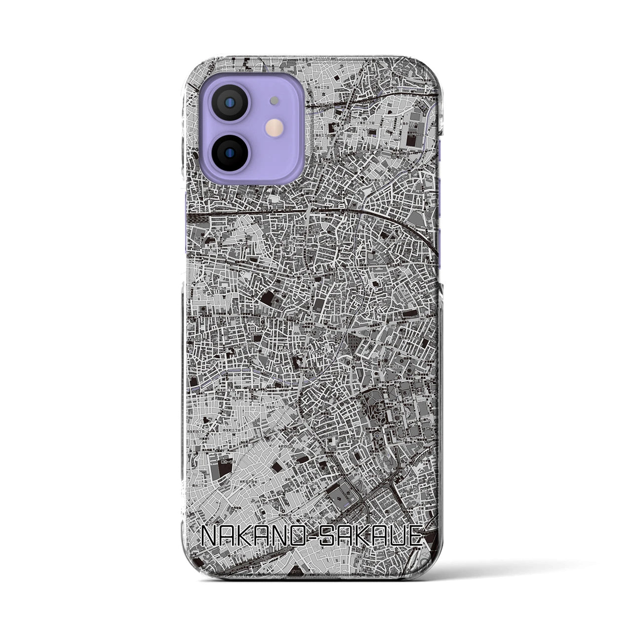 【中野坂上(東京都)】地図柄iPhoneケース(クリアタイプ)