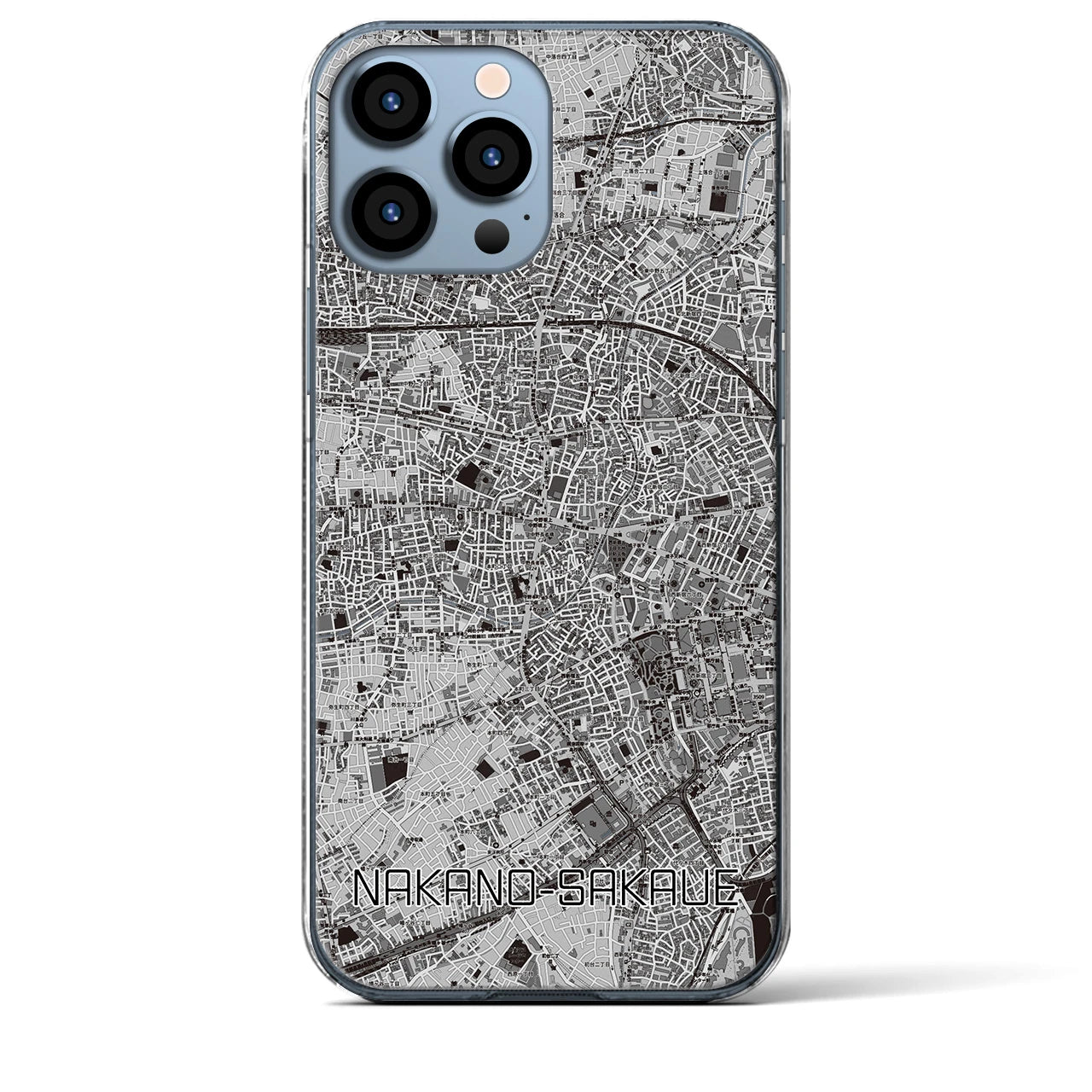 【中野坂上(東京都)】地図柄iPhoneケース(クリアタイプ)