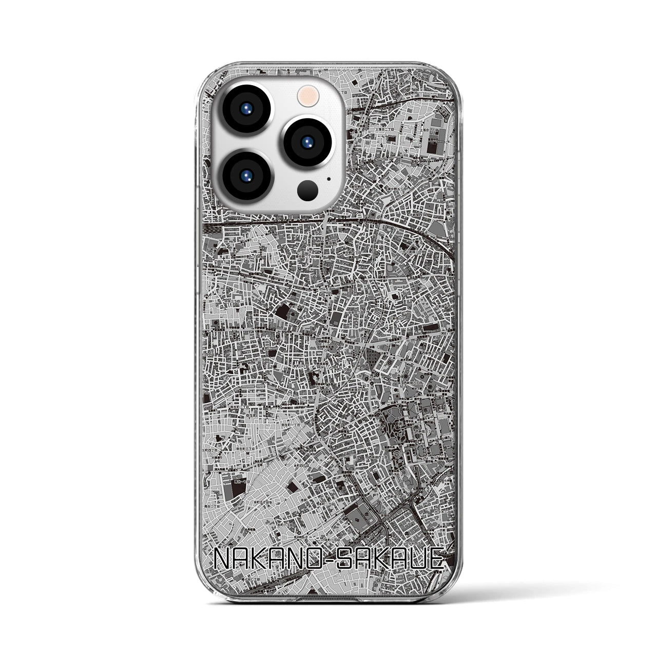 【中野坂上(東京都)】地図柄iPhoneケース(クリアタイプ)