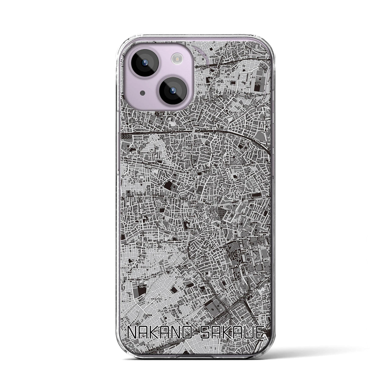 【中野坂上(東京都)】地図柄iPhoneケース(クリアタイプ)