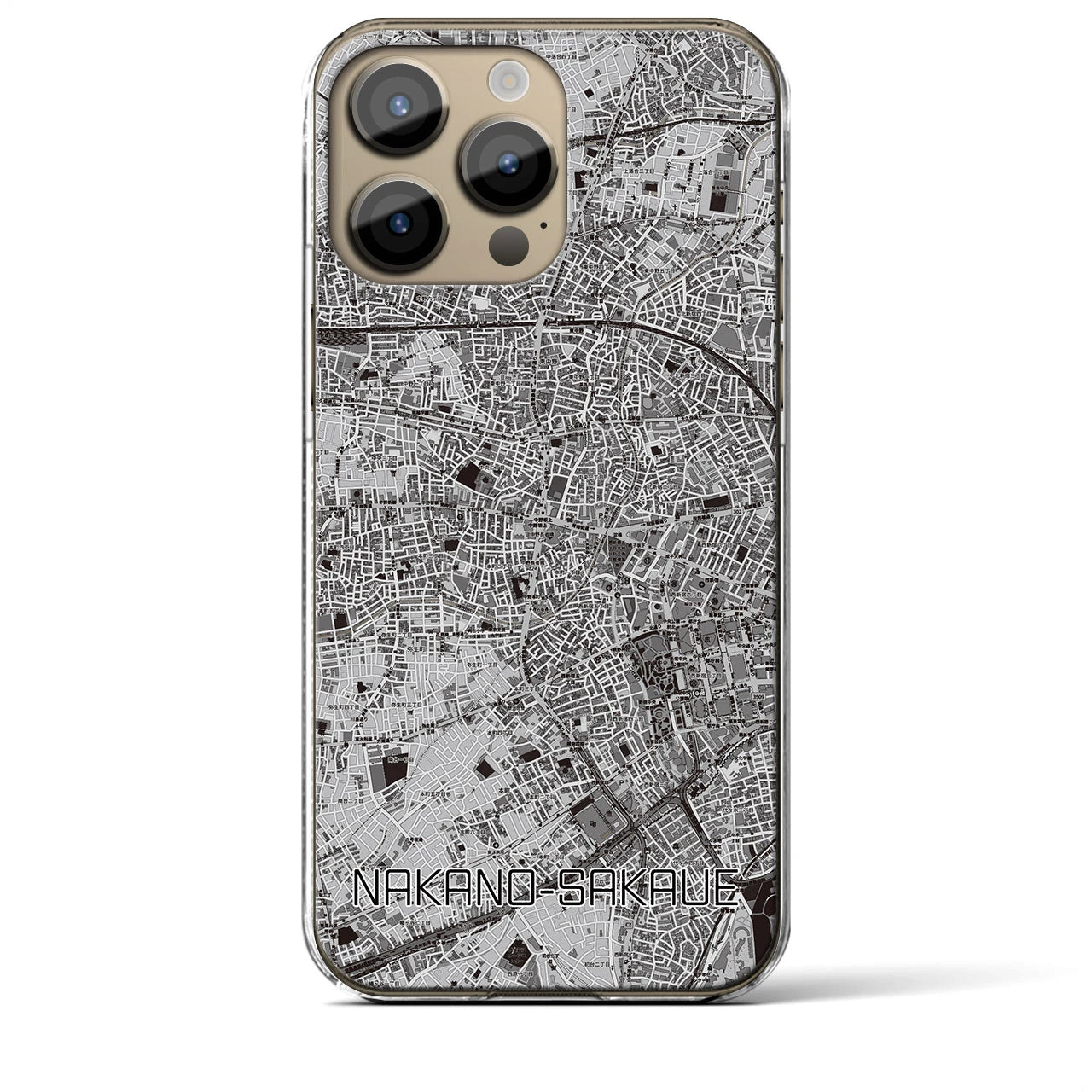 【中野坂上(東京都)】地図柄iPhoneケース(クリアタイプ)