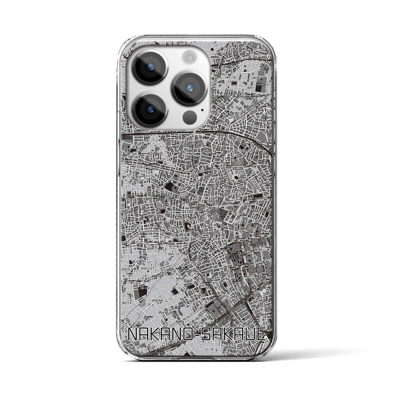 【中野坂上(東京都)】地図柄iPhoneケース(クリアタイプ)