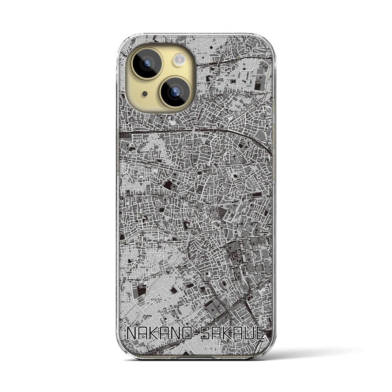 【中野坂上(東京都)】地図柄iPhoneケース(クリアタイプ)