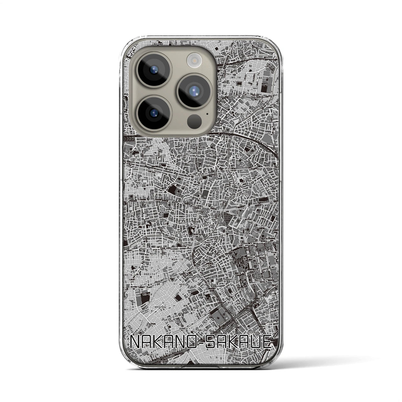 【中野坂上(東京都)】地図柄iPhoneケース(クリアタイプ)