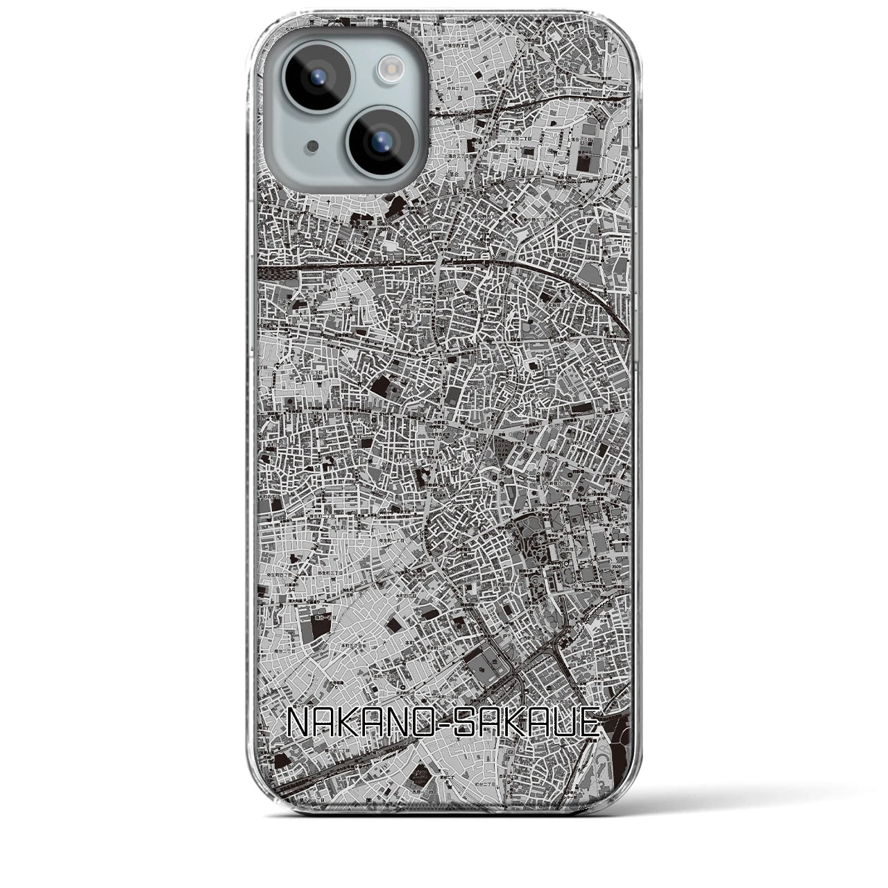 【中野坂上(東京都)】地図柄iPhoneケース(クリアタイプ)