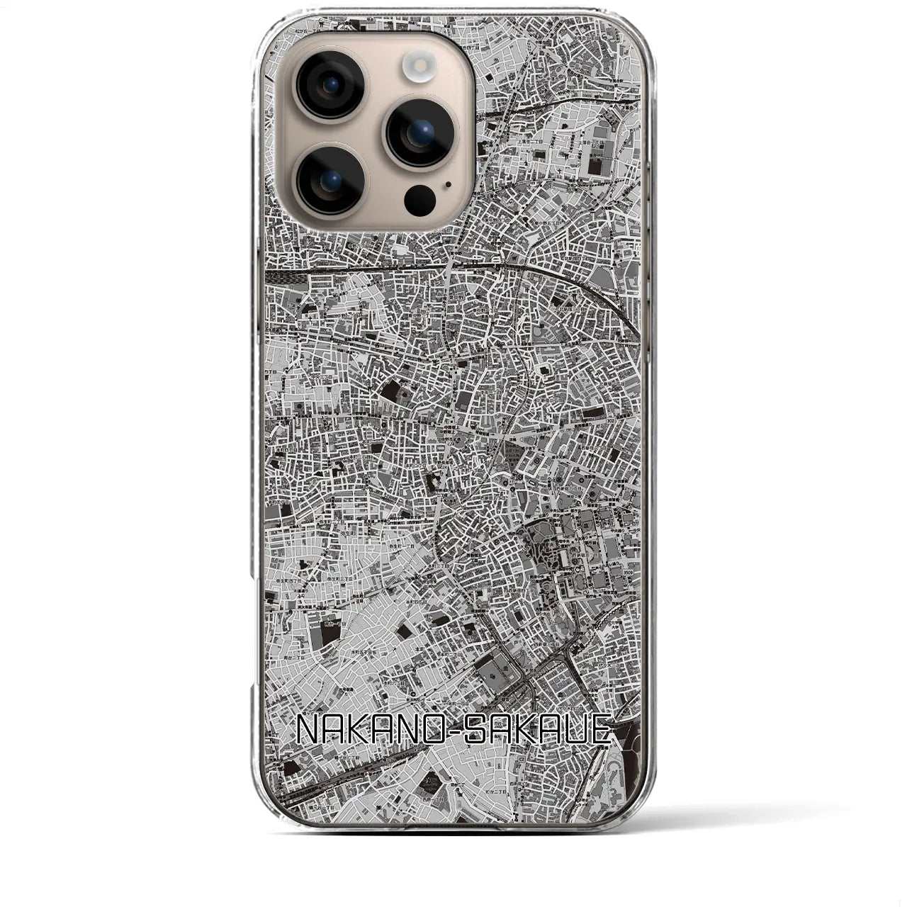 【中野坂上(東京都)】地図柄iPhoneケース(クリアタイプ)